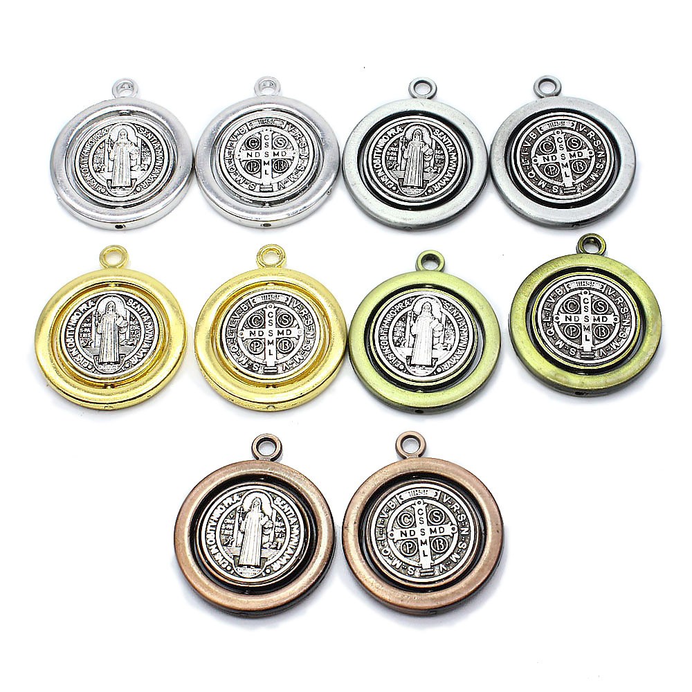 订做款500个起 圣本笃意大利吊坠(可旋转款)Saint Benedict