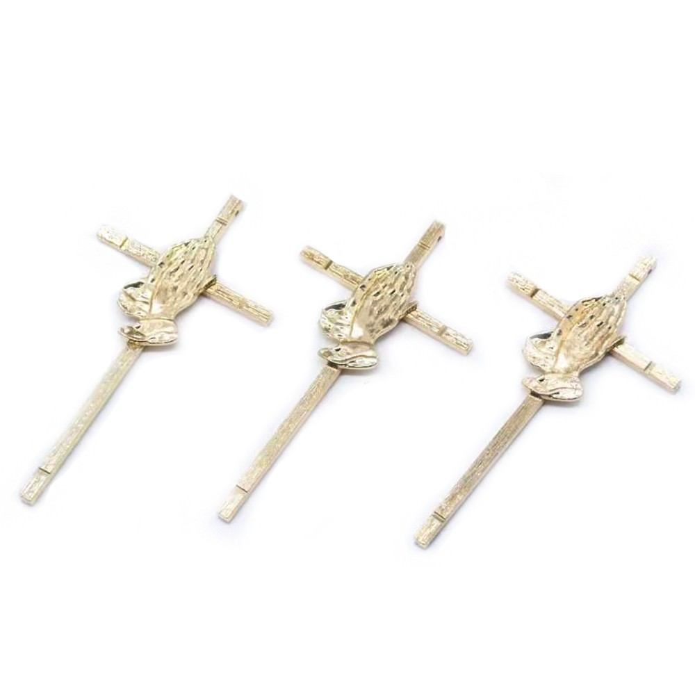 5.6*10.5cm 24K金电镀十字架吊坠DIY饰品项链配件亚马逊货源