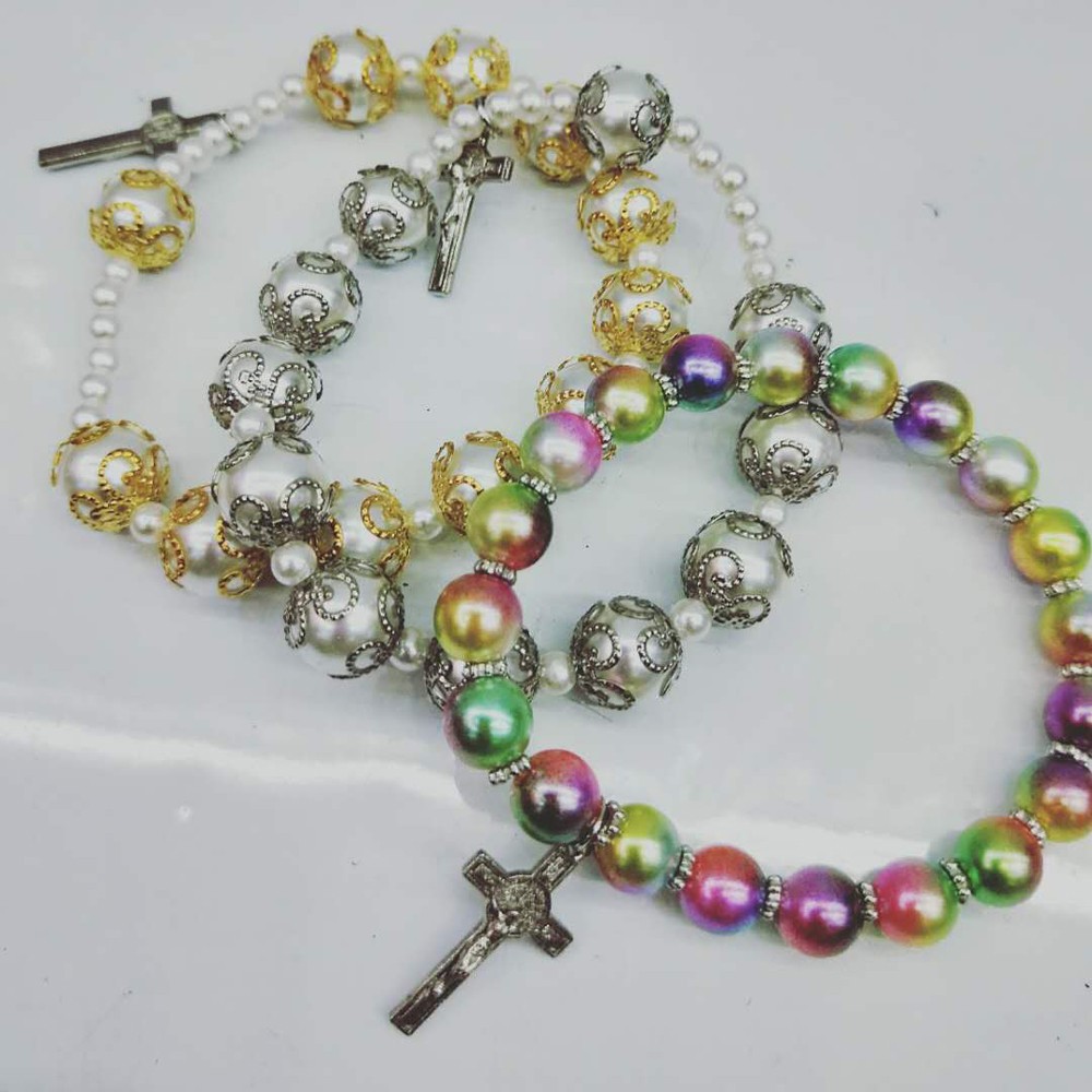 外贸源头商家十字架串珠手链手串Cross bracelet