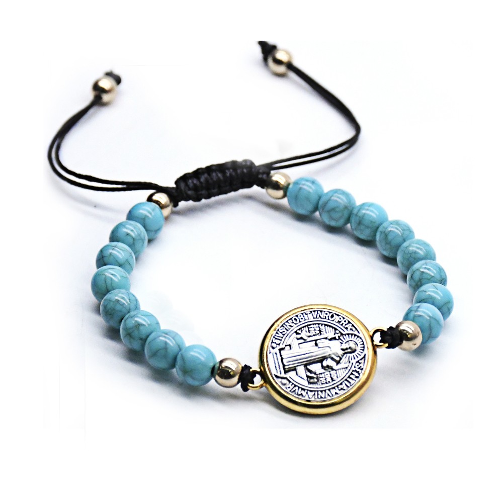 圣本笃念珠念松石串珠手链手串手环Rosary bracelet