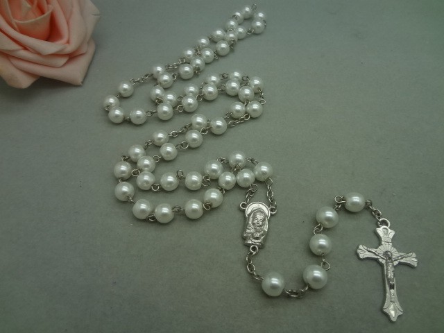 订做款500条起 珍珠念珠8MM念珠饰品批发 Rosary Beads