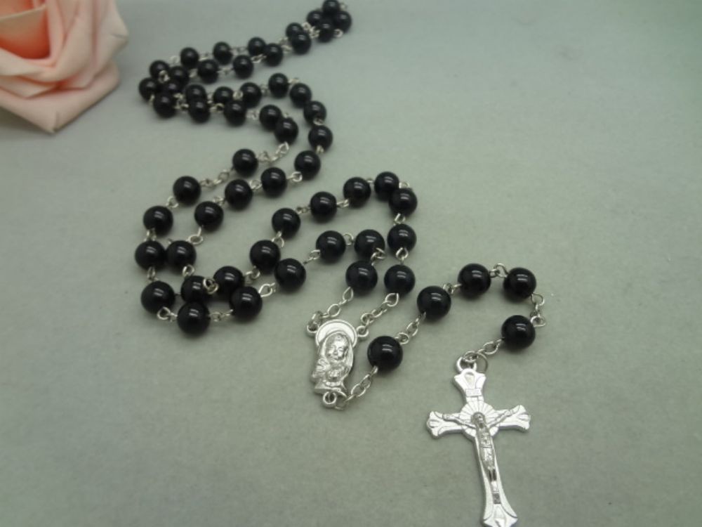 订做款500条起 珍珠念珠8MM念珠饰品批发 Rosary Beads