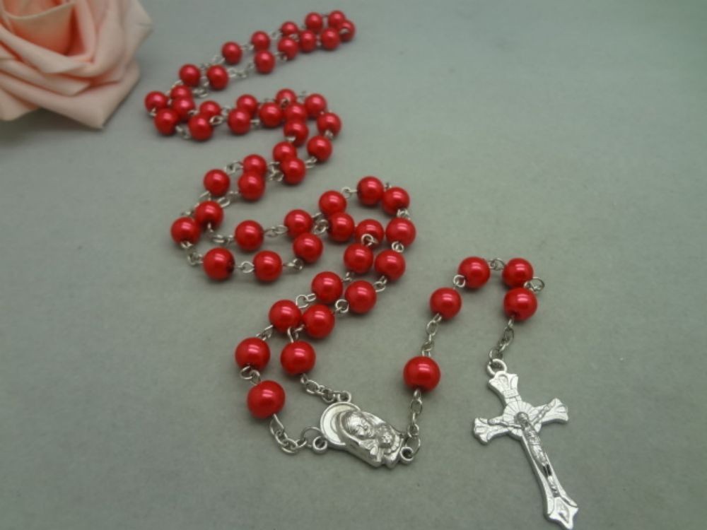 订做款500条起 珍珠念珠8MM念珠饰品批发 Rosary Beads