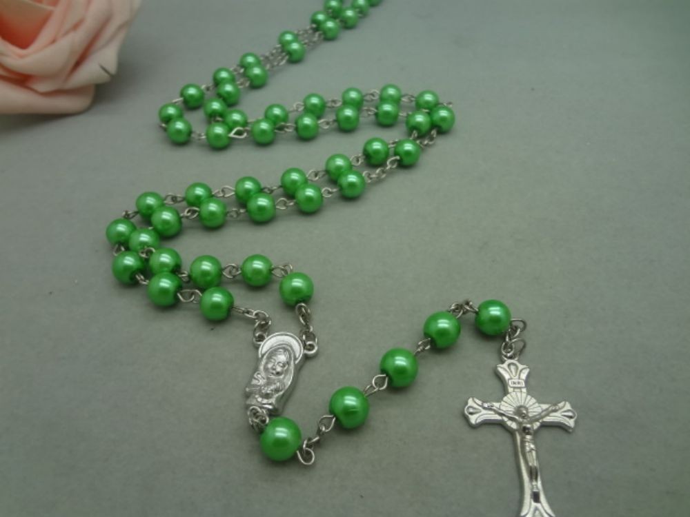 订做款500条起 珍珠念珠8MM念珠饰品批发 Rosary Beads