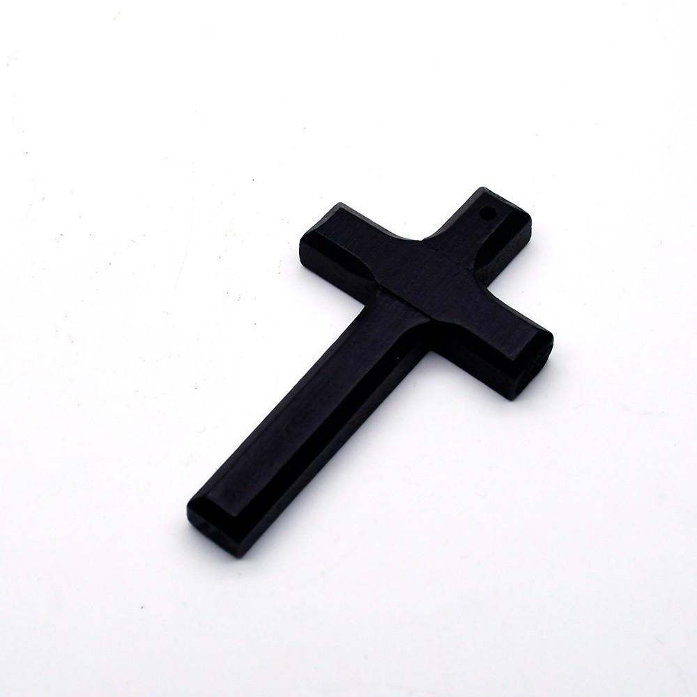 5*8.6cm 饰品配件木头十字架吊坠木质木制摆件复古实木家居工艺品