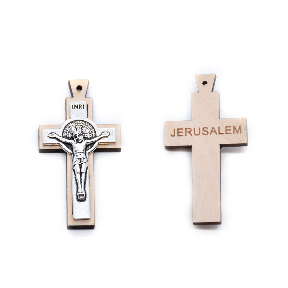 JERUSALEM木制十字架配件DIY吊坠